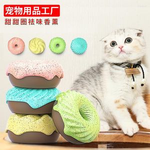 Cat Toys Litter Deodorant Pärlor Donut Lukt Aktivt kol absorberar PET -avlägsnande av Excrement Stink Deodorizing Cleaning Supplies