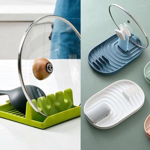 Hooks Plastic Spoon Holder Kitchen Cooking Tools Utensil Heat Resistant Storage Shelves Accessories