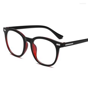 Squadra di occhiali da sole 2022 occhiali vintage Donne uomini rotondi limpidi occhiali ottici telaio nera spettacolo unisex anti -blu luce