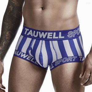 Majaki Tauwell Mężczyzn Bokserki seksowne bieliznę w paski majtki Niski talii męskie spodenki zaprojektowane