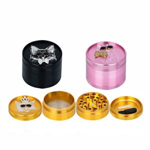 Smoking Accessories Wholesale Cute cartoon Gril friend gift 63MM 4layer aluminum CNC tobacco grinder Herb Grinders Dry Herb Vaporizer