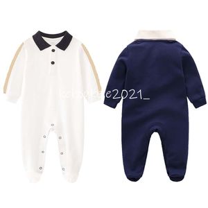 New White Baby Pagliaccetti Ragazzi Tuta Bambini Manica lunga Body in cotone Infant Girls Lettera Pagliaccetto in cotone Abbigliamento 0-2T