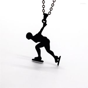 Pendant Necklaces Elfin Trendy Skating Necklace Men's Speed Jewellery Figure