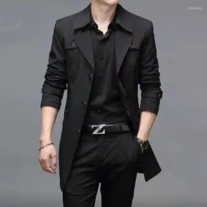 Мужские траншеи Coats Mens Business Jacket 2022 Fashion Men Men Men Cotton Wetredbreaker Jackets Oversoat Мужское повседневное покрытие y879