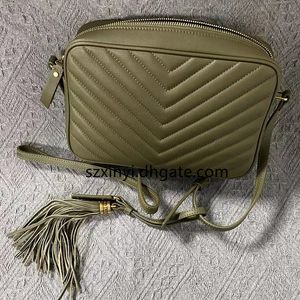 Premium Moda Çantaları Tassel Crossbody Messenger Çantası ile Kadın Deri Omuz Çantası 23*16*6cm