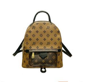 Zaino moda donna di alta qualità viaggio maschile Zaini fiore marrone mochilas scuola borsa da lavoro in pelle da uomo grande laptop shopping Borse da viaggio gialle