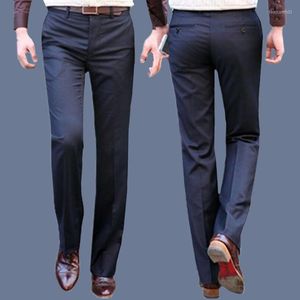 Mäns kostymer 2022 Spring Autumn Mens Suit Pants Cotton Casual Stretch Man Fashion Loose Trousers Long Rak High Quality T147