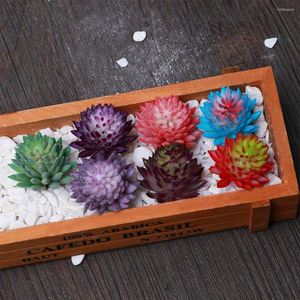 Dekoratif Çiçekler 1 PC DIY Bahçe Çiçek Düzenleme Simülasyon Succulents Yapay Çiçek Yaşam Gibi Kaktüs Bitki Minyatür