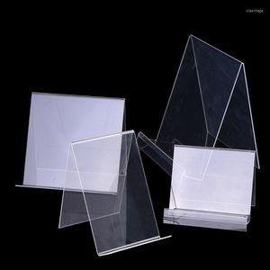 Hooks 1Pcs Transparent Acrylic Book Display Stand Desktop Holder Shelf Vertical Textbook