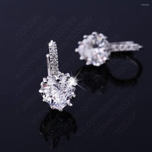 Серьги обручи роскошная красочная сердечная группа Real Pure Jexxi Jewelry Cubic Циркониея камень мода любимые женщины