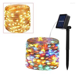 Strings Solar LED String Lights 10M Waterproof Flexible Fairy Christmas Used In Outdoor Courtyards