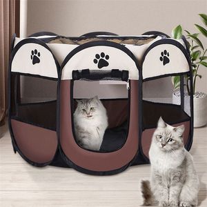 Canelas de canis portátil ao ar livre canela cercas dobráveis ​​tenda de cachorro casa respirável pet cisando gato grande gaiola de cachorro cães cães grandes cães 220912