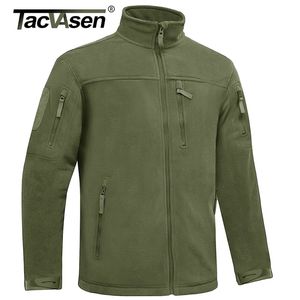 Giacche da uomo tacvasen inverno giacca pile tattica da uomo giacca da caccia militare militare termica calda calda cappotti da pesca zip piena esterno 220912