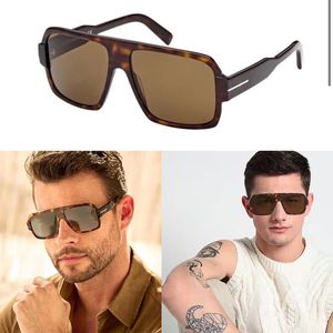Okulary przeciwsłoneczne projektantki mody FT933 Design Big Square okulary mężczyźni Ford czarne klasyczne okulary przeciwsłoneczne oryginalne pudełko