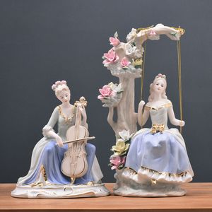 Statue Sculpture figurines Accessories Resin Room Decoration Modern Geometric Vintage Abstract Decor Artware Palace Western Lady