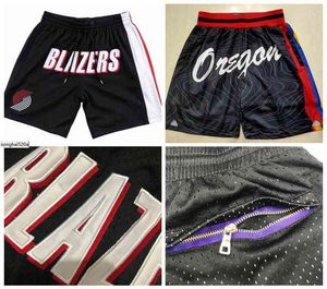 2022 Män basketballshorts bara sys med fickdragare Sweatpants Mesh Retro Sport Pants