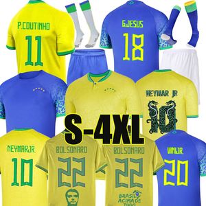 Le Football Amérique MAILLOT achat en gros de Copa America Brazil soccer jersey Firmino Neymar Brasil Maillot De Foot JR Retro Classic Chemise de football Hommes Kit Kit Uniforme