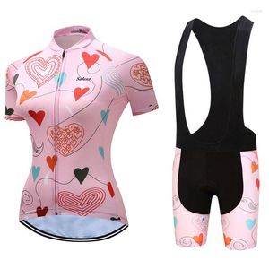 Zestawy wyścigowe 2022 Salexo Cycling Summer Kobiety Rowerowe Ubrania oddychające do ubrania górskiego garnitury ropa ciclismo koszulka
