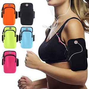 Fundas de bolsas de brazalete deportivas bolsas de cintura con cremallera de la banda de la banda del brazo del fitness para teléfono inteligente para teléfonos móviles
