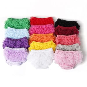 Ruffle spets baby shorts blommor blöja täcker nyfödda tutu rufsade trosor baby flickor leopard spädbarn barn kort 20220912 e3