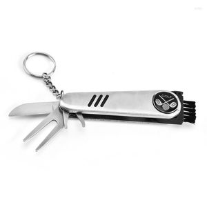 Golf Eğitim Yardımları 1 PCS Çok Fonksiyonlu Araçlar Manyetik Beyaz Beyaz Araçları Skor Pen Divot Kulüpleri Paslanmaz Çelik bıçak anahtarı hediyesi