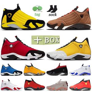 scarpe da basket da uomo 14s jumpman 14 Ginger con scatola bastoncino di zucchero Palestra invernale rossa Fortune Hyper Royal Lipstick Last Shot punta nera scarpe da ginnastica sportive da uomo