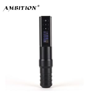 Tattoo Machine Ambition wireless pen machine 1650mAh Lithium Battery Power Supply LED Digital for body art 220912