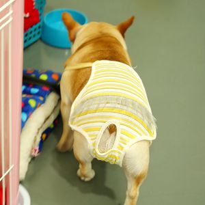 Hundkläder tvättbara återanvända husdjur blöjor franska bulldog mops underkläder shorts kvinnliga hundar fysiologiska byxor husdjursprodukter tillbehör 20220912 e3