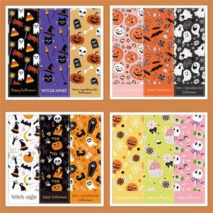 Gift Wrap 30/60Pcs Halloween Stickers Pumpkin Bat Ghost Specter For Party Decor Box Candy Bags Seal Labels