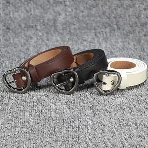 Belts Moda feminina Moda feminina Solid Casual Personality Buckle Heart Heart All-Match Color forminina