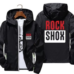 Jackets masculinos homens homens rock shox rockshox moutain mtb motociclista biciclador casual breakbreaker esportivo jaqueta com capuz de pele mais tamanho 6xl 7xl 220912