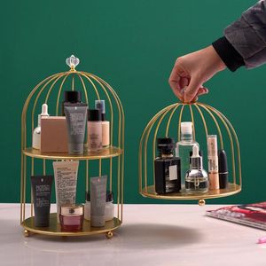 Pudełka do przechowywania żelaza sztuka w stylu nordyckim ptakiem stojak na szminkę perfumy kosmetyczne produkt do pielęgnacji skóry Tabela