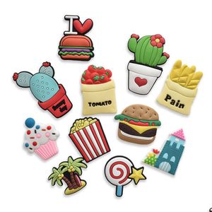 Kylmagneter kylmagneter pvc colorf cartoon hamburger tomat magnet klistermärke plast kylskåp 3d söt utbildning barn dhxmf