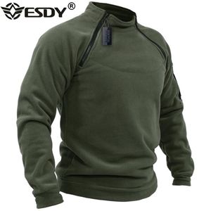 Jaquetas masculinas US Tactical Outdoor Jacket Caça Roupas Zíperes Quentes Fleece Pulôver Homem Windproof Primavera Inverno Casaco Térmico 220912