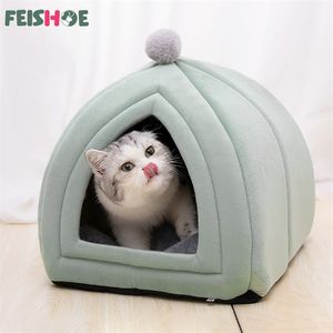 Kennels Pens Piet Ten Tent Dog Cages Kennels Teepee Plush Comottm Comfort Pet Letto per gatti da gatto Cucciolo Dronno Sleeping House Waterproof Pet Coket 220912