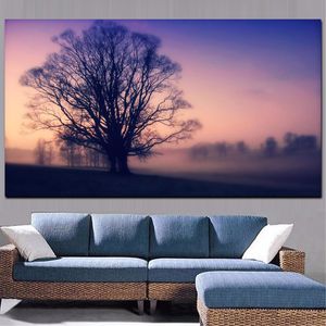 YWDECOR Fotografia Opere Scozzesi Nebbia Paesaggio Tela Pittura HD Stampa su Tela Immagine della Parete per Soggiorno Divano Cuadros Decor