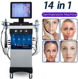Uso da clínica 13 em 1 Máquina de dermoabrasão facial hidrelétrica descascando o oxigênio jato hidrelfacial profundo e profundo e profundo equipamento de cuidados com a pele
