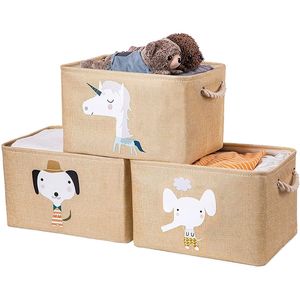 Cestas de armazenamento cubo grande caixa de armazenamento dobrável para roupas bonitinhas de lavanderia de animais cestas de armazenamento de brinquedos para crianças para crianças Toys 220912