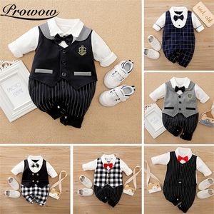 Overalls Men's Baby Clothes Gentleman Baby's Rompers Handsome borns Jumpsuit For Kids Toddler Baby Costume Children's Overalls 220909