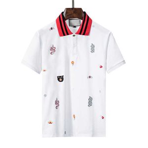 Męski projektant koszulki polo Man Fashion Włochy stylista Poloshirts Mężczyzn Casual Slim Fit Polos koszulka High Street Hafdery węża pszczoły