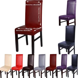 Chair Covers PU Leather Material Seat Cover Waterproof And Oilproof Decorative Dining Protector