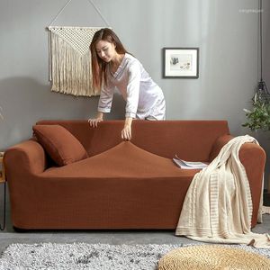 Stol täcker elastisk 1/2/3/4-sätes soffa trasa för vardagsrum vattentäta fåtöljer skyddande slipcovers möbler
