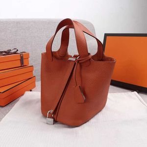 Bolsas de ombro de qualidade 7A Bolsa mini cesta de comida Bolsa crossbody bolsa carteiras padrão de pele de veado bolsas casuais compras mochila feminina bolsa balde picotin 2022