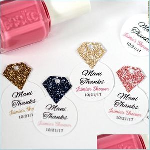 Greeting Cards Greeting Cards Personalize Will You Be My Bridesmaid Tags Nail Polish Favor Wedding Party Gift Diamond Ring Tag Drop D Dhodv