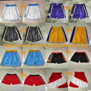 2021 Team Basketball Short Mesh City Version Summer Sport Shorts Hip Pop Pant With BCK Mandarin Duck Mens Stitched Fitness andningsbar