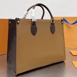Tasarımcı Çantaları Kadın Çantaları ONTHEGO GM MM Deri Lüks Çanta Çanta Tote Çanta Omuz Crossbody Kadın sırt çantası ON THE GO