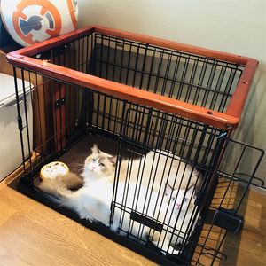 kennels pens Wrought Iron Living Room Dog Houses Modern Minimalist Apartment Pet Cage Breathable Household Cat Fences Creative Dogs Kennels T 220912