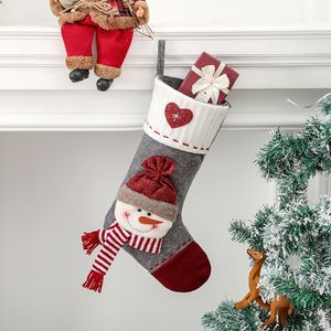 Рождественские украшения Merry Santa Claus чулки Navidad Socks Kids Gift Candy Bags для домашнего рождественского декора деревьев Год 220912