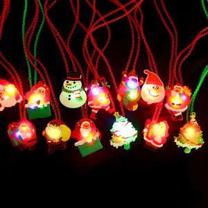 Nouvel An Christmas Light Up Collier Decoration Bracelets LED Children Gift Coup de Noël Toys For Kids Girls 2022