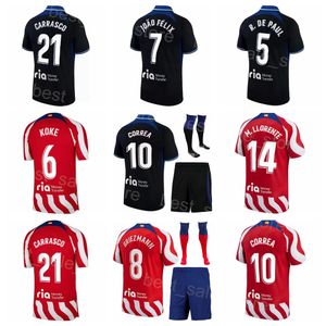 Man Youth Club Soccer 8 Antoine Griezmann Jersey Set 21 Yannick Carrasco 19 Alvaro Morata 10 Angel Correa 11 Thomas Lemar 9 Matheus Cunha 22-23 Fotbollssatser Majing